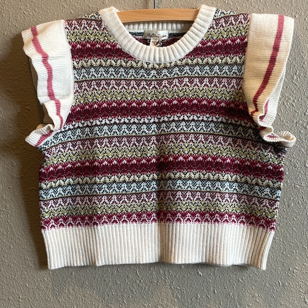 NWT Matilda Jane - Stardust Sweater Vest - Size 8